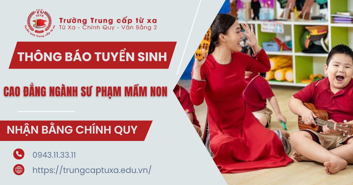 Thông báo tuyển sinh Cao đẳng ngành Sư phạm mầm non