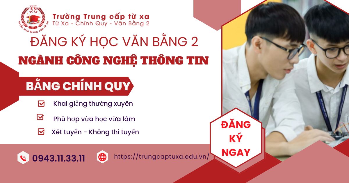 Đăng ký học văn bằng 2 Công nghệ thông tin