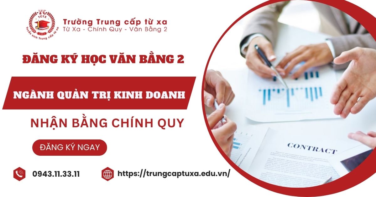 Đăng ký học văn bằng 2 ngành Quản trị doanh nghiệp uy tín