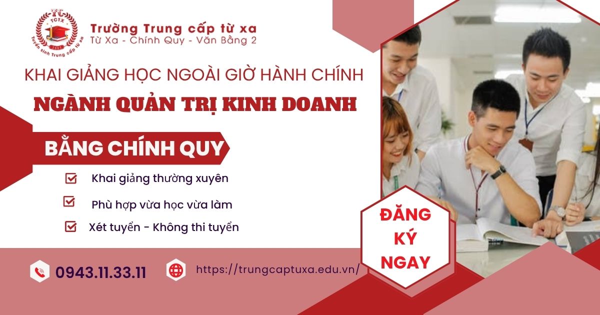 Khóa đào tạo ngành Quản trị kinh doanh học ngoài giờ hành chính dành cho người đi làm