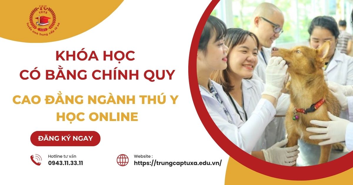 Khóa học Cao đẳng ngành Thú Y học online có bằng Chính quy ở đâu?